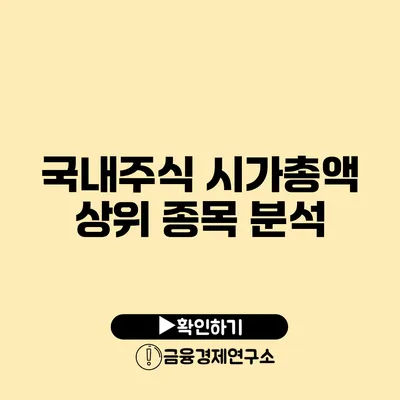 국내주식 시가총액 상위 종목 분석