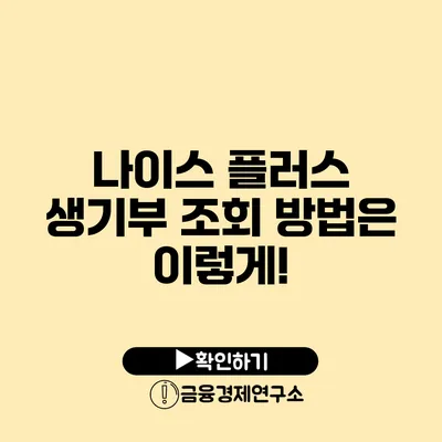 나이스 플러스 생기부 조회 방법은 이렇게!