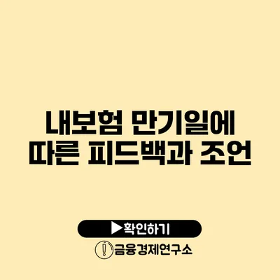 내보험 만기일에 따른 피드백과 조언