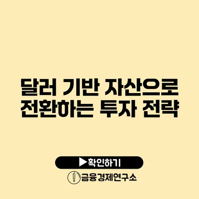 달러 기반 자산으로 전환하는 투자 전략