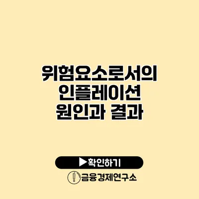 위험요소로서의 인플레이션 원인과 결과