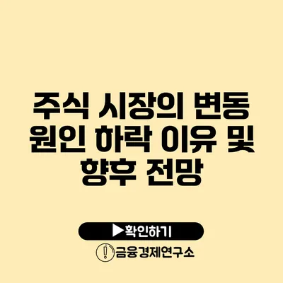 주식 시장의 변동 원인 하락 이유 및 향후 전망