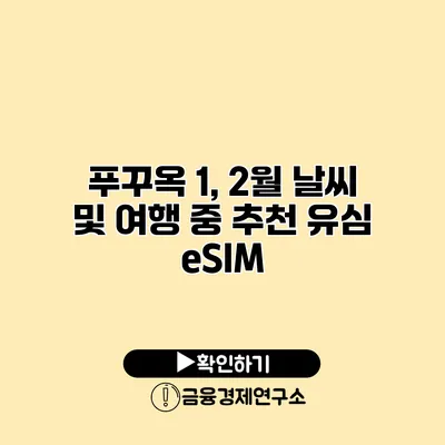 푸꾸옥 1, 2월 날씨 및 여행 중 추천 유심 eSIM