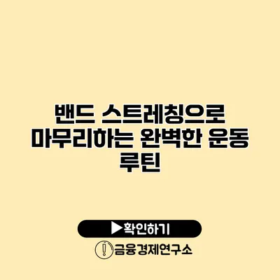 밴드 스트레칭으로 마무리하는 완벽한 운동 루틴