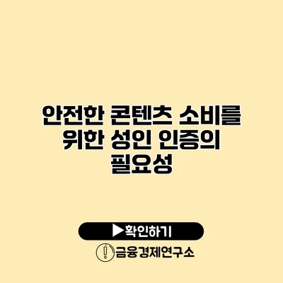 안전한 콘텐츠 소비를 위한 성인 인증의 필요성